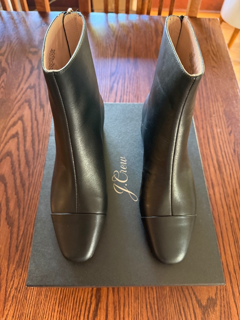 J.Crew Black Leather Ankle Boots – Size 6.5 – New $125